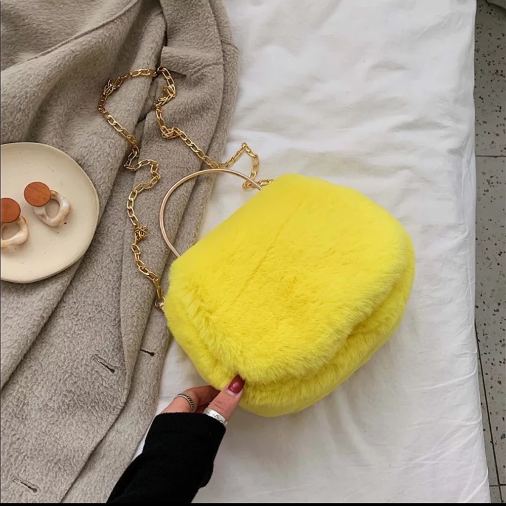 Fluffy crossbody mini bag
